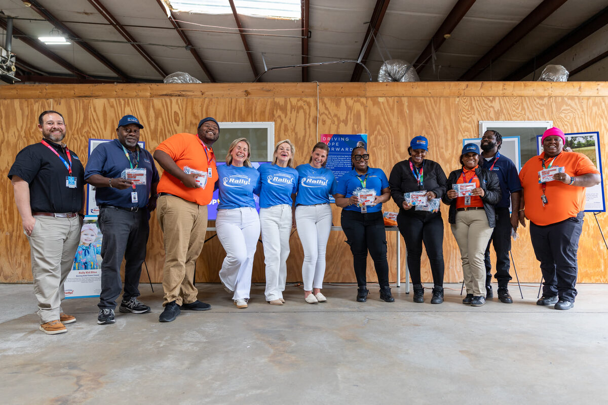 SkyHop and Rally Foundation teams at the ATL station